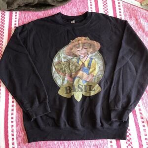 Omori Basil Sweatshirt Black Medium Gildan Cotton Blend